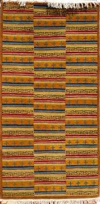 Тибетский ковер (92 х 182 см, овечья шерсть). 