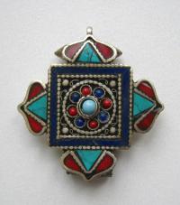 Купить Гау (синяя окантовка, бирюзовые треугольники) в интернет-магазине Dharma.ru