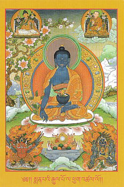 Открытка Будда Медицины (Манла) (10 х 15 см). 