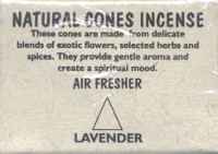 Купить Natural Cones Incense Lavender (Натуральное конусное благовоние Лаванда), 25 конусов по 3 см в интернет-магазине Dharma.ru