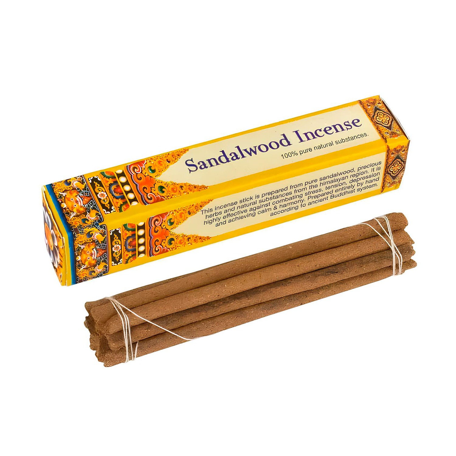 Благовоние Sandalwood Incense, 16 палочек по 9,5 см. 