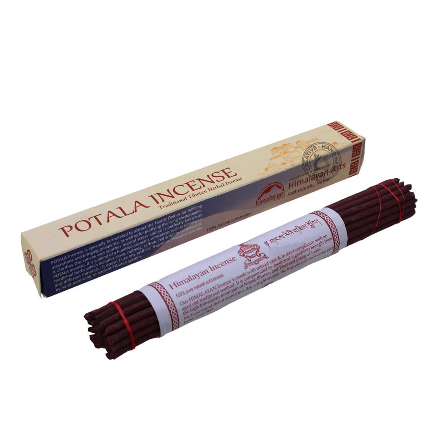 Купить Благовоние Potala Incense, 30 палочки по 22 см в интернет-магазине Dharma.ru