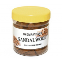 Благовоние конусное Dhompatsang Tibetan Sandalwood Incense, 70 конусов по 3 см. 
