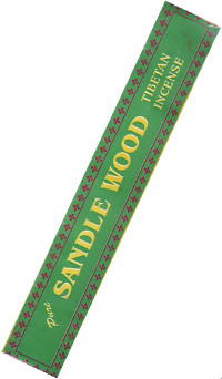 Благовоние Pure Sandle Wood Tibetan Incense (желтая надпись), 40 палочек по 19 см. 
